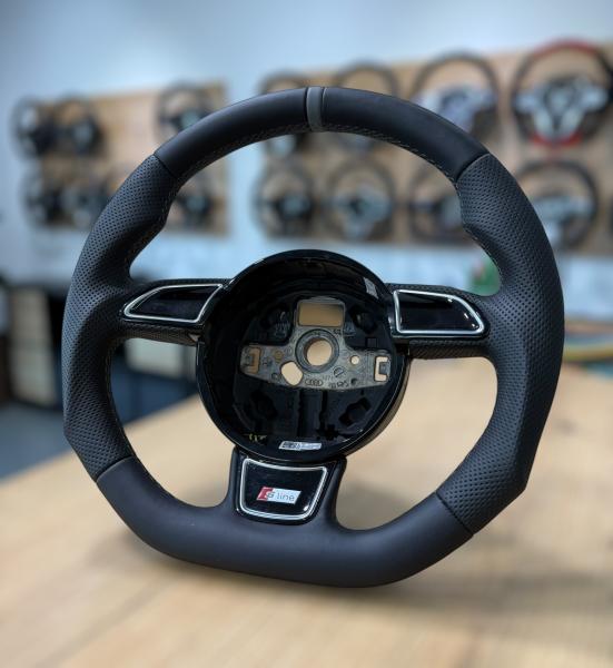 Audi A3 8v A4 B8 B9 A6 4F A8 D3 Q3 Q7 S Line Lenkrad neu beziehen